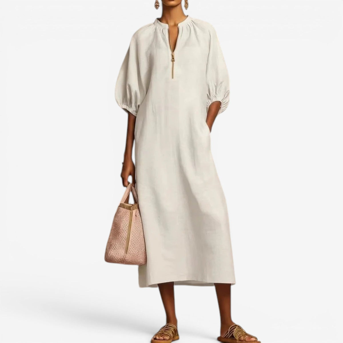 Francen | Abito midi con zip