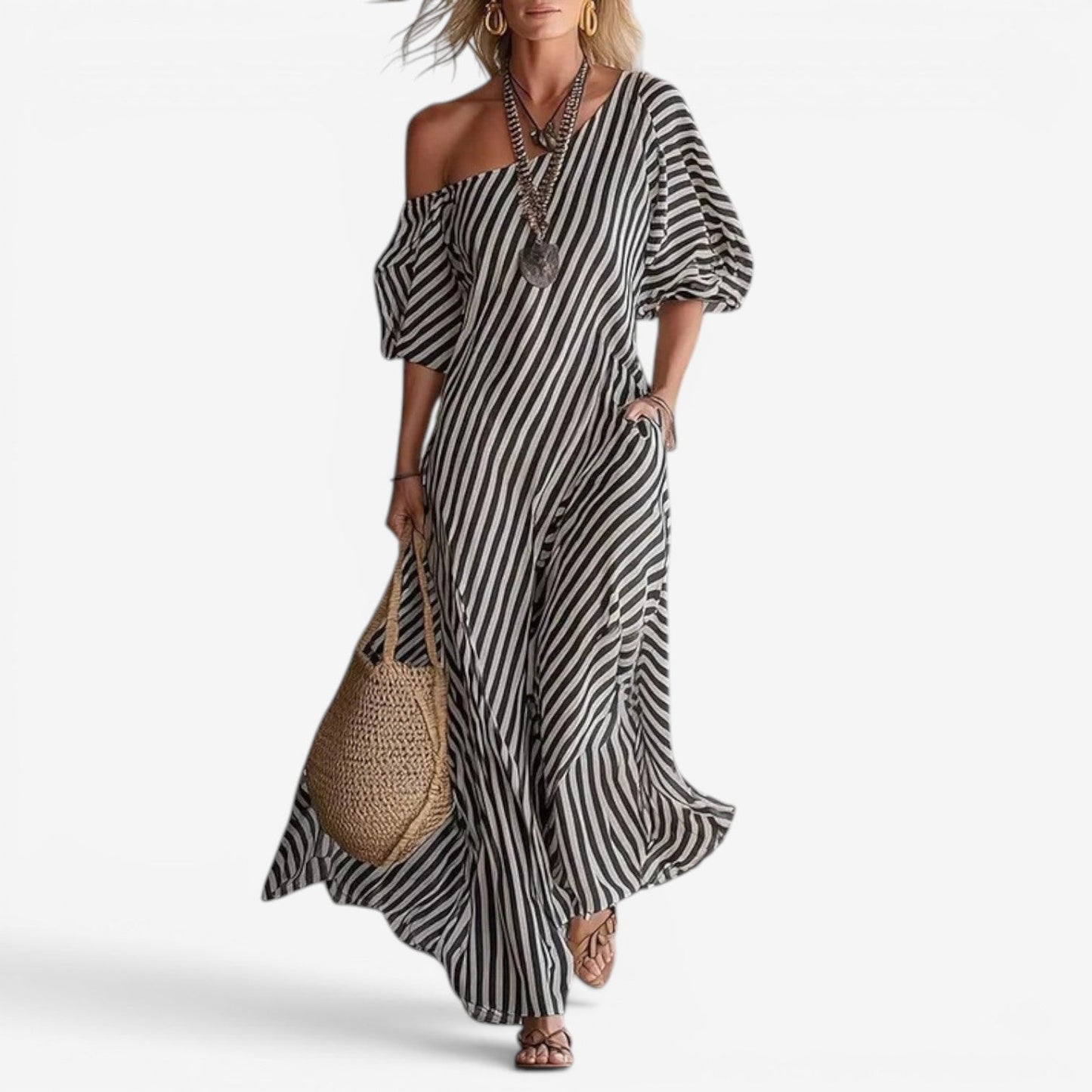 Izzy | Maxi vestito con spalle scoperte