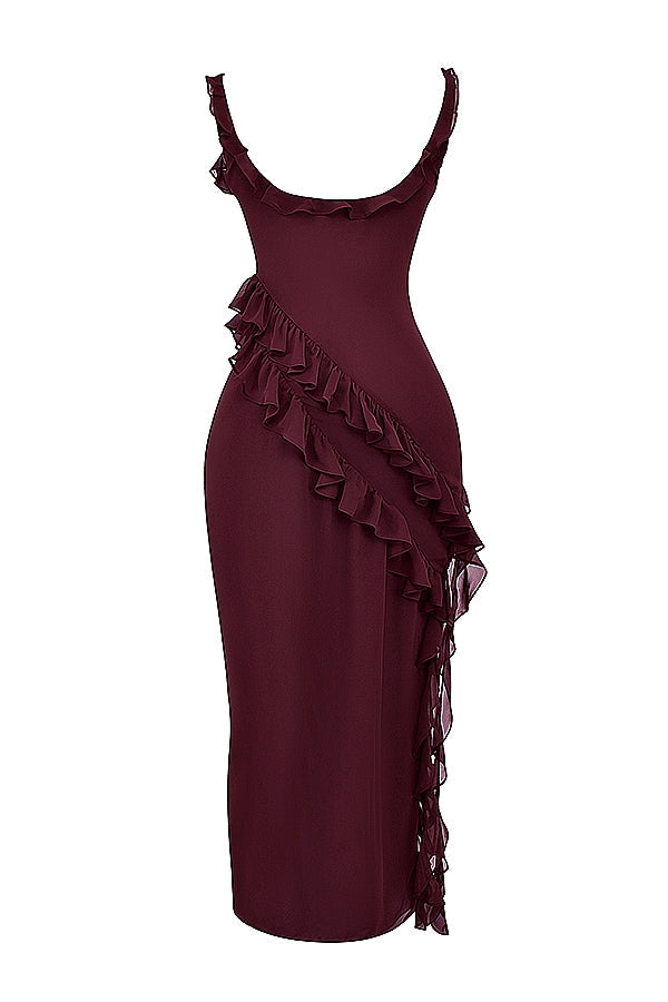 Dalia | Vestido largo con volantes