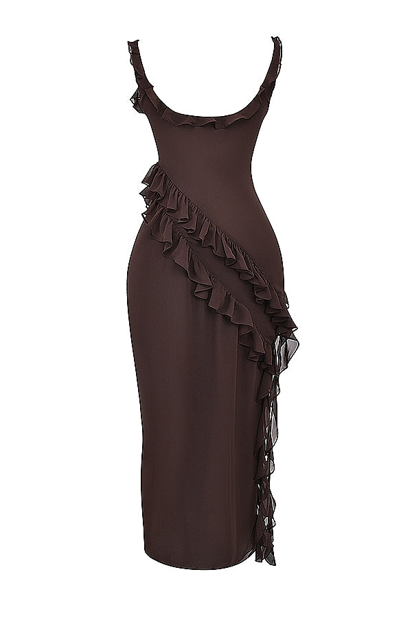 Dalia | Vestido largo con volantes